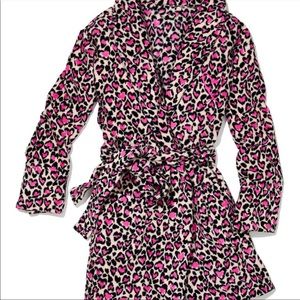 VS SOFT SHORT ROBE XS/S Leopard heart robe